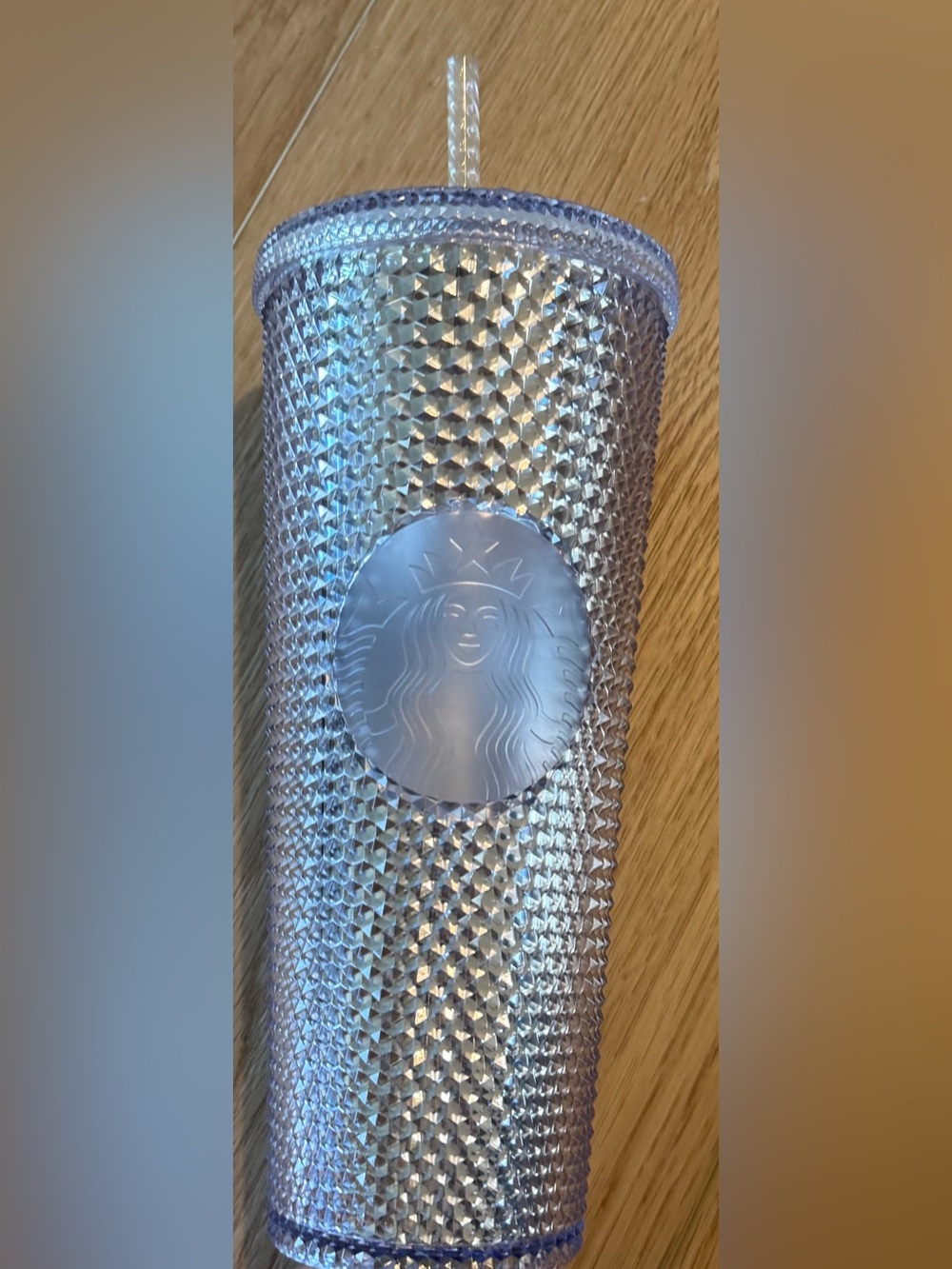 Starbucks Studded Iridescent Cold Cup 24 Oz - Silver